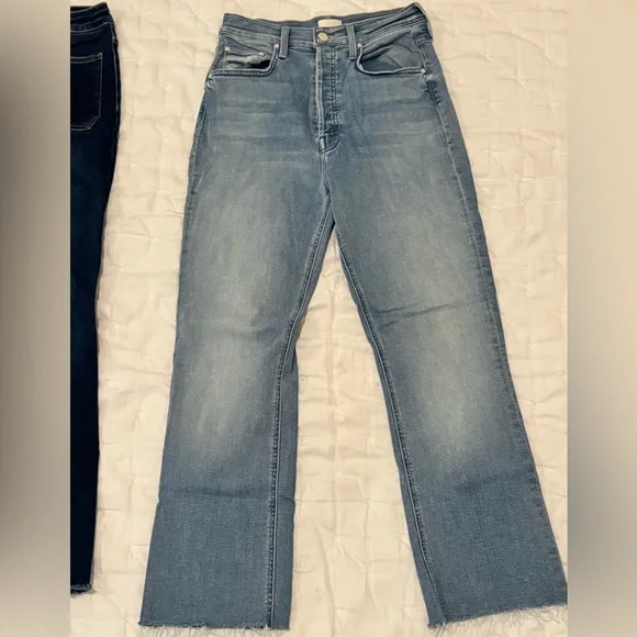 Mother & Vervet Women's Ankle Jeans - Dark Blue and Light Gray bundle of 2 - Picture 3 of 6